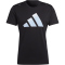 adidas Run Icons 3 Bar Logo Laufshirt Herren 095A - black M