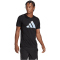 adidas Run Icons 3 Bar Logo Laufshirt Herren 095A - black M