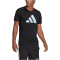 adidas Run Icons 3 Bar Logo Laufshirt Herren 095A - black M