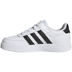 adidas Breaknet Court Elastic Lace and Top Strap Sneaker Kinder 01F7 - ftwwht/cblack/cblack 28