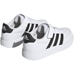 adidas Breaknet Court Elastic Lace and Top Strap Sneaker Kinder 01F7 - ftwwht/cblack/cblack 28