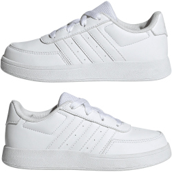 adidas Breaknet Court Lace Sneaker Kinder 01F7 - ftwwht/ftwwht/greone 32
