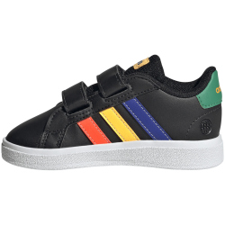 adidas Grand Court Hook and Loop Sneaker Kinder A0QM - cblack/lucblu/cougrn 20