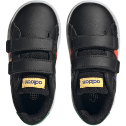 adidas Grand Court Hook and Loop Sneaker Kinder A0QM - cblack/lucblu/cougrn 23