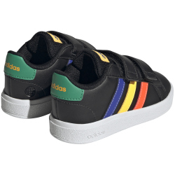 adidas Grand Court Hook and Loop Sneaker Kinder A0QM - cblack/lucblu/cougrn 23