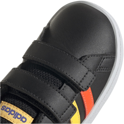 adidas Grand Court Hook and Loop Sneaker Kinder A0QM - cblack/lucblu/cougrn 23