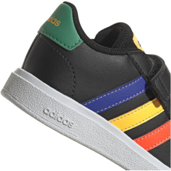 adidas Grand Court Hook and Loop Sneaker Kinder A0QM - cblack/lucblu/cougrn 23