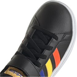 adidas Grand Court Elastic Lace and Top Strap Sneaker mit Klettverschluß Kinder HP8914 - core black/lucid blue/court green 29
