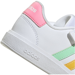 adidas Grand Court Elastic Lace and Top Strap Sneaker mit Klettverschlu&szlig; Kinder 01F7 - ftwwht/pulmin/beampk 29