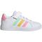 adidas Grand Court Elastic Lace and Top Strap Sneaker mit Klettverschlu&szlig; Kinder 01F7 - ftwwht/pulmin/beampk 29