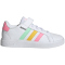 adidas Grand Court Elastic Lace and Top Strap Sneaker mit Klettverschlu&szlig; Kinder 01F7 - ftwwht/pulmin/beampk 29