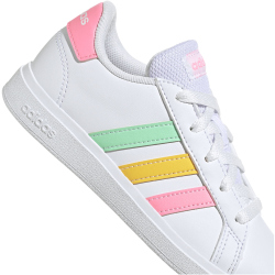 adidas Grand Court Lace-Up Sneaker Kinder 01F7 - ftwwht/pulmin/beampk 40