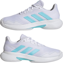adidas CourtJam Control Tennisschuhe Damen HP7420 - cloud white/bliss blue/cloud white 38