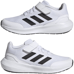 adidas RunFalcon 3.0 Elastic Lace Top Strap Sneaker Kinder 01F7 - ftwwht/cblack/ftwwht 28