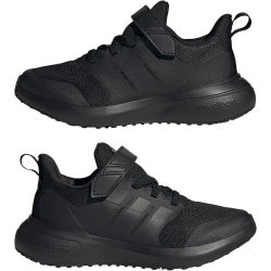 adidas FortaRun 2.0 Cloudfoam Elastic Lace Top Strap Sneaker A0QM - cblack/cblack/carbon 34