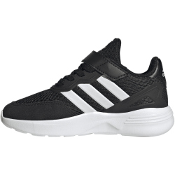 adidas Nebzed Elastic Lace Top Strap Sneaker Kinder A0QM - cblack/ftwwht/ftwwht 34