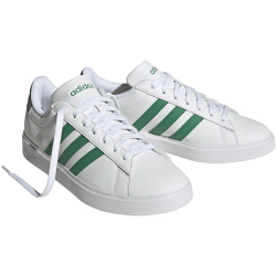 adidas Grand Court Comfort Cloudfoam Sneaker Herren HP2535 - cloud white/court green/silver green 38 2/3