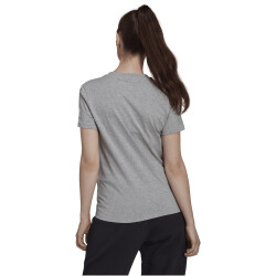 adidas LOUNGEWEAR Essentials Slim Logo T-Shirt Damen 83F7 - mgreyh/white XS/S