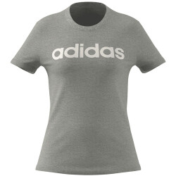 adidas LOUNGEWEAR Essentials Slim Logo T-Shirt Damen 83F7 - mgreyh/white XS/S