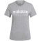 adidas LOUNGEWEAR Essentials Slim Logo T-Shirt Damen 83F7 - mgreyh/white XS/S
