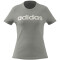 adidas LOUNGEWEAR Essentials Slim Logo T-Shirt Damen 83F7 - mgreyh/white XS/S