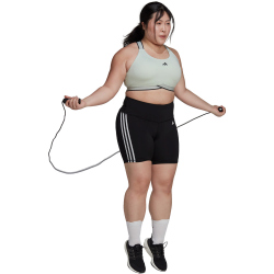 adidas Training Essentials 3-Streifen High-Waist kurze Leggings Damen 095A - black 1X