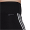 adidas Training Essentials 3-Streifen High-Waist kurze Leggings Damen 095A - black 1X