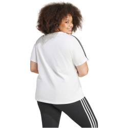 adidas Essentials Slim 3-Streifen T-Shirt Damen 001A - white/black 1X