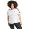 adidas Essentials Slim 3-Streifen T-Shirt Damen 001A - white/black 1X