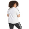 adidas Essentials Slim 3-Streifen T-Shirt Damen 001A - white/black 1X