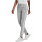 adidas Essentials Single Jersey 3-Streifen Jogginghose Damen 83F7 - mgreyh/white XS