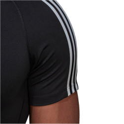adidas Techfit 3-Streifen Trainingsshirt Herren 095A - black M