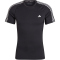 adidas Techfit 3-Streifen Trainingsshirt Herren 095A - black M
