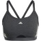 adidas Aeroreact 3-Streifen Light-Support Sport-BH Damen 9407 - dgreyh/white M/AC