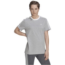 adidas Essentials T-Shirt Damen 83F7 - mgreyh/white M