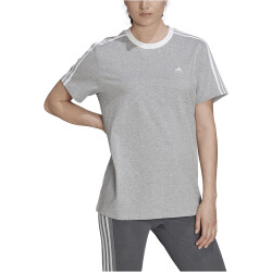 adidas Essentials T-Shirt Damen 83F7 - mgreyh/white M