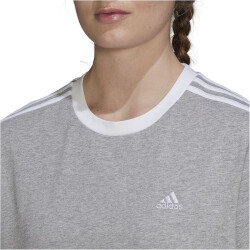 adidas Essentials T-Shirt Damen 83F7 - mgreyh/white M