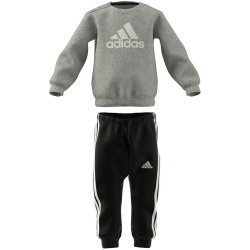 adidas Badge of Sport Jogginganzug Kinder 83F7 - mgreyh/white 80
