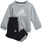 adidas Badge of Sport Jogginganzug Kinder 83F7 - mgreyh/white 80