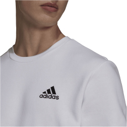 adidas Essentials Fleece Sweatshirt Herren 001A - white/black L