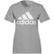 adidas Loungewear Essentials Logo T-Shirt Damen 83F7 - mgreyh/white XS