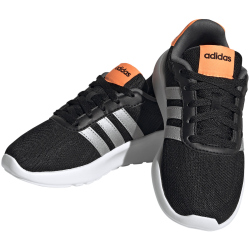 adidas Lite Racer 3.0 Sneaker Kinder A0QM - cblack/silvmt/scrora 36 2/3
