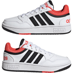 adidas Hoops 3.0 Sneaker Kinder 01F7 - ftwwht/cblack/brired 30