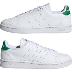 adidas Advantage Sneaker Herren 01F7 - ftwwht/ftwwht/green 40 2/3