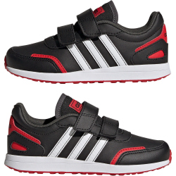 adidas vs Switch 3 Lifestyle Running Hook and Loop Strap Sneaker Kinder A0QM - cblack/ftwwht/vivred 35