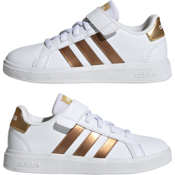 adidas Grand Court Sustainable Tennisschuhe Kinder GY2577 - cloud white/cloud white/matte gold 29