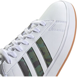 adidas Grand Court Cloudfoam Comfort Sneaker Camouflage Herren 01F7 - ftwwht/ftwwht/greoxi 46 2/3