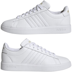 adidas Grand Court Cloudfoam Comfort Sneaker Damen 01F7 - ftwwht/ftwwht/goldmt 36