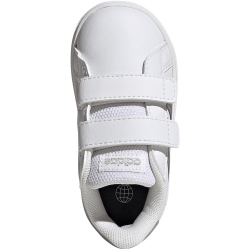 adidas Grand Court Hook and Loop Sneaker Kinder 01F7 - ftwwht/msilve/msilve 23