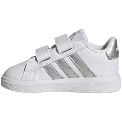 adidas Grand Court Hook and Loop Sneaker Kinder 01F7 - ftwwht/msilve/msilve 23